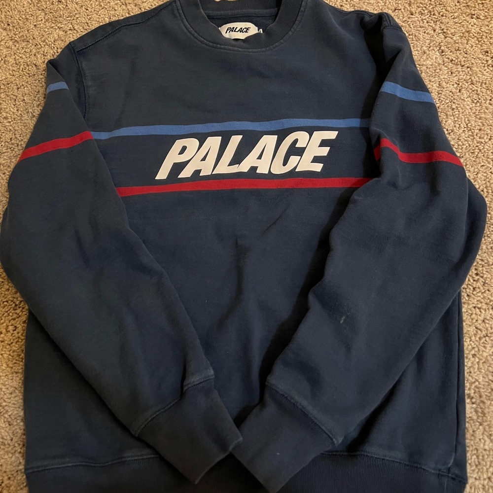 Palace dark blue 2018ss sweater long sleeves strips